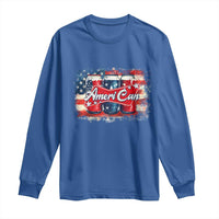 Funny AmeriCan Beer 4th of July Drinking Long Sleeve Shirt American Flag USA Beer Can - Wonder Print Shop