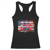 Funny AmeriCan Beer 4th of July Drinking Racerback Tank Top American Flag USA Beer Can - Wonder Print Shop