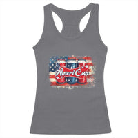 Funny AmeriCan Beer 4th of July Drinking Racerback Tank Top American Flag USA Beer Can - Wonder Print Shop
