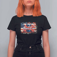 Funny AmeriCan Beer 4th of July Drinking T Shirt For Women American Flag USA Beer Can - Wonder Print Shop