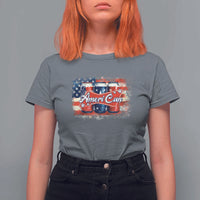 Funny AmeriCan Beer 4th of July Drinking T Shirt For Women American Flag USA Beer Can - Wonder Print Shop
