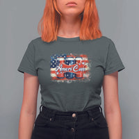 Funny AmeriCan Beer 4th of July Drinking T Shirt For Women American Flag USA Beer Can - Wonder Print Shop
