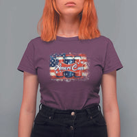 Funny AmeriCan Beer 4th of July Drinking T Shirt For Women American Flag USA Beer Can - Wonder Print Shop