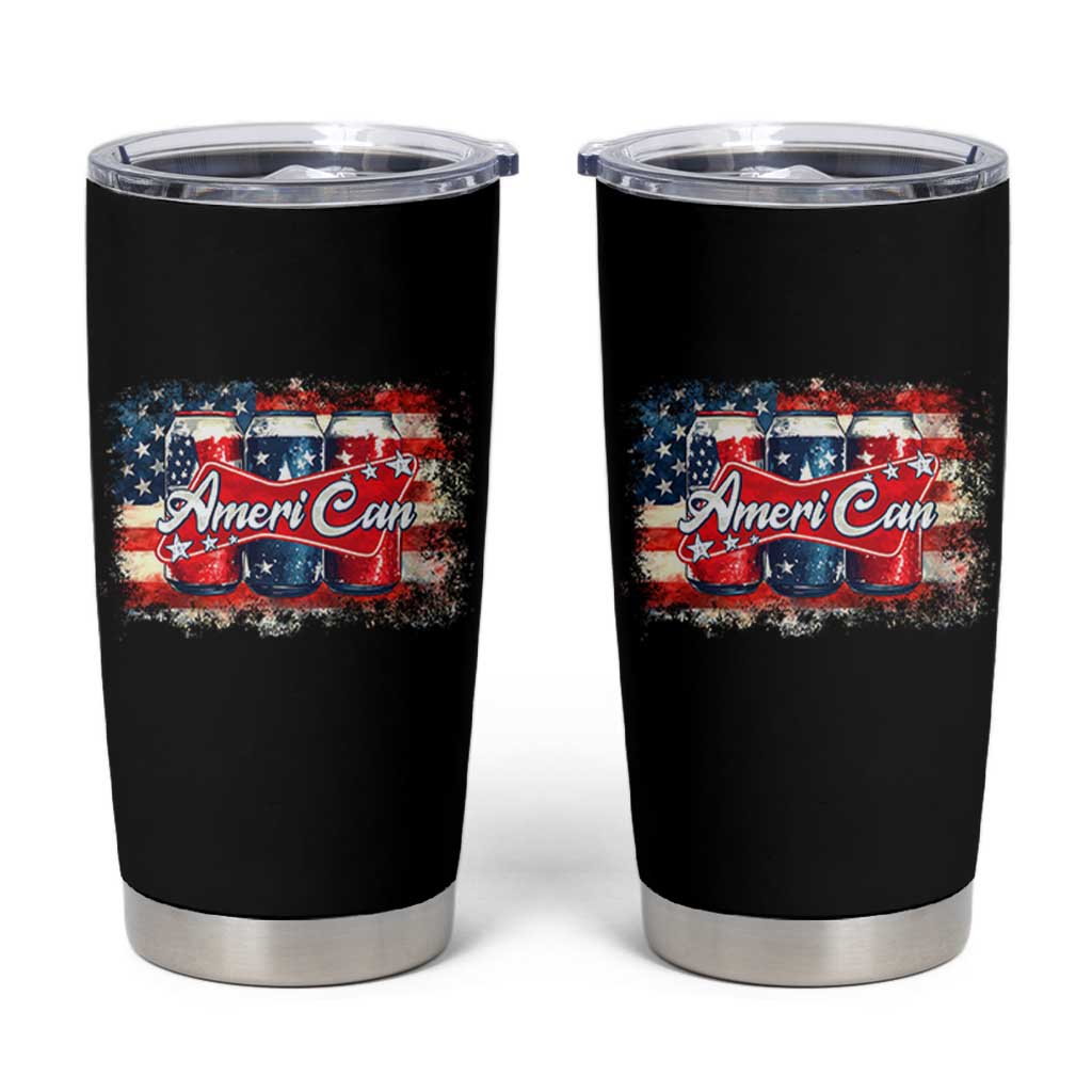 Funny AmeriCan Beer 4th of July Drinking Tumbler Cup American Flag USA Beer Can - Wonder Print Shop