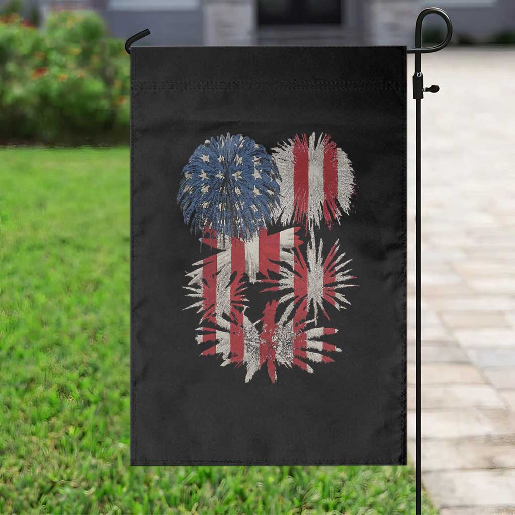 Funny American Fireworks Patriotic July 4th US Flag Garden Flag - Wonder Print Shop