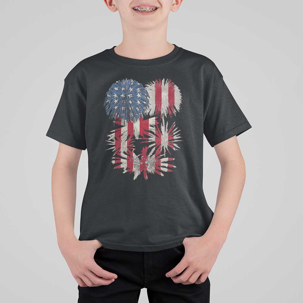 Funny American Fireworks Patriotic July 4th US Flag T Shirt For Kid - Wonder Print Shop