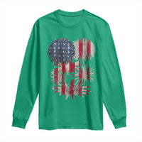 Funny American Fireworks Patriotic July 4th US Flag Long Sleeve Shirt - Wonder Print Shop