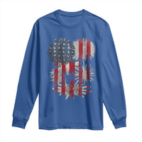 Funny American Fireworks Patriotic July 4th US Flag Long Sleeve Shirt - Wonder Print Shop