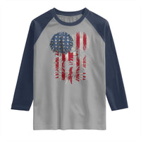 Funny American Fireworks Patriotic July 4th US Flag Raglan Shirt - Wonder Print Shop