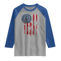 Funny American Fireworks Patriotic July 4th US Flag Raglan Shirt - Wonder Print Shop