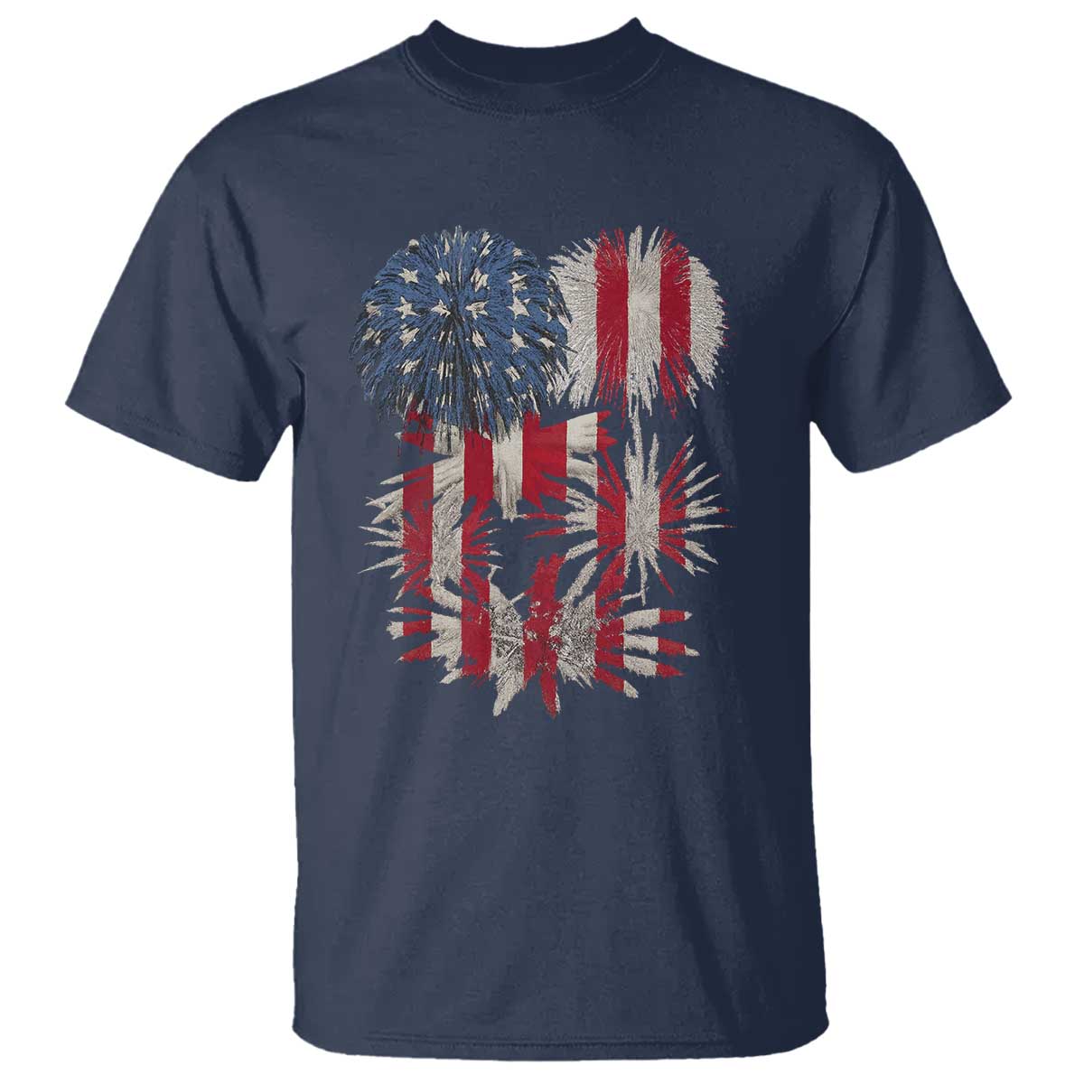 Funny American Fireworks Patriotic July 4th US Flag T Shirt - Wonder Print Shop