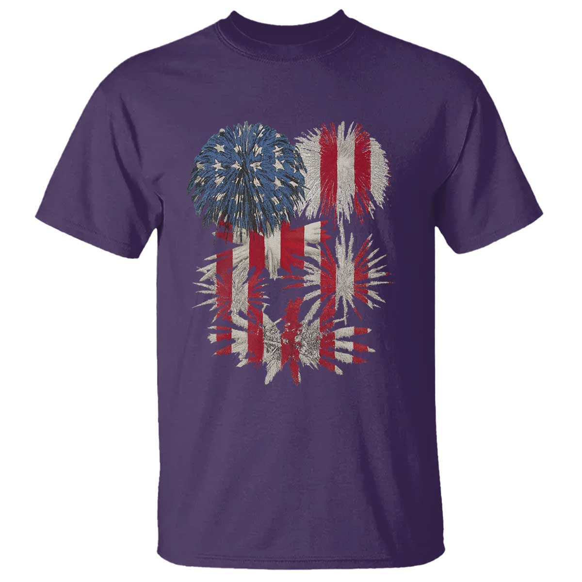 Funny American Fireworks Patriotic July 4th US Flag T Shirt - Wonder Print Shop