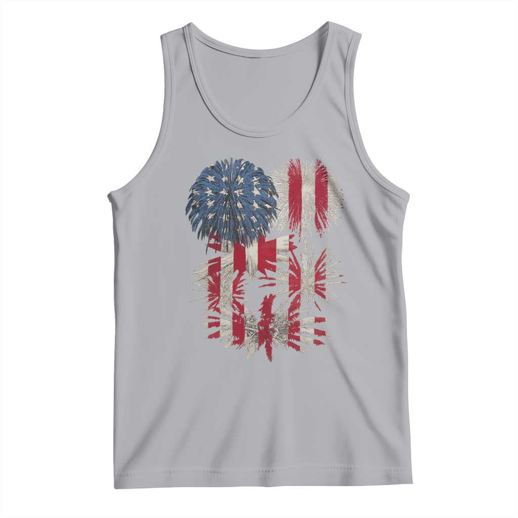 Funny American Fireworks Patriotic July 4th US Flag Tank Top - Wonder Print Shop