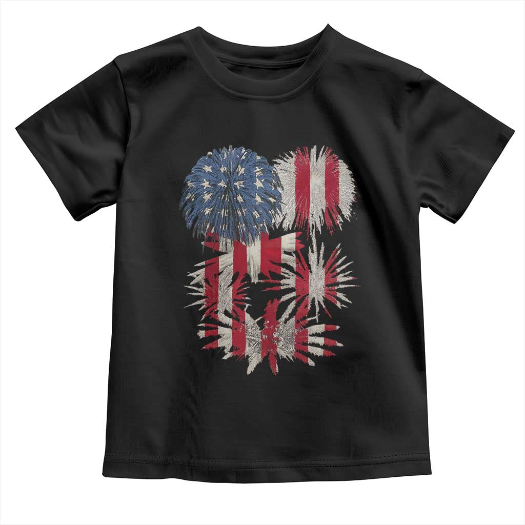 Funny American Fireworks Patriotic July 4th US Flag Toddler T Shirt - Wonder Print Shop
