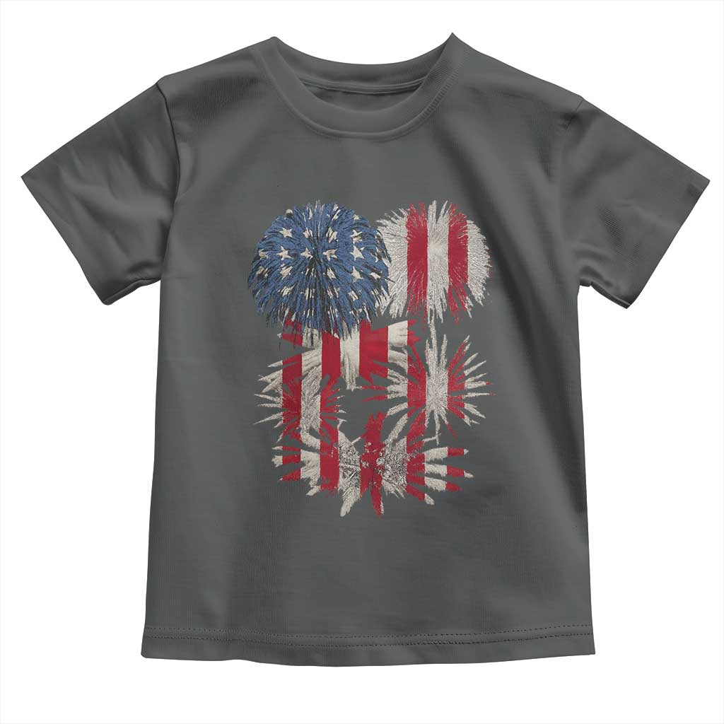 Funny American Fireworks Patriotic July 4th US Flag Toddler T Shirt - Wonder Print Shop