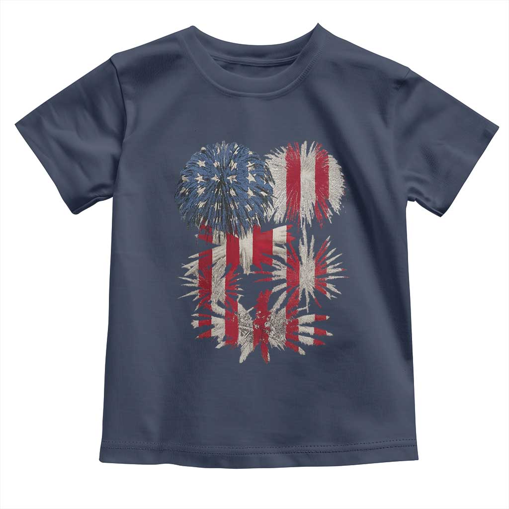 Funny American Fireworks Patriotic July 4th US Flag Toddler T Shirt - Wonder Print Shop