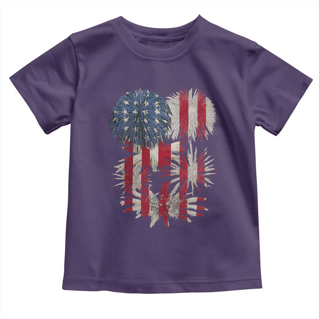 Funny American Fireworks Patriotic July 4th US Flag Toddler T Shirt - Wonder Print Shop