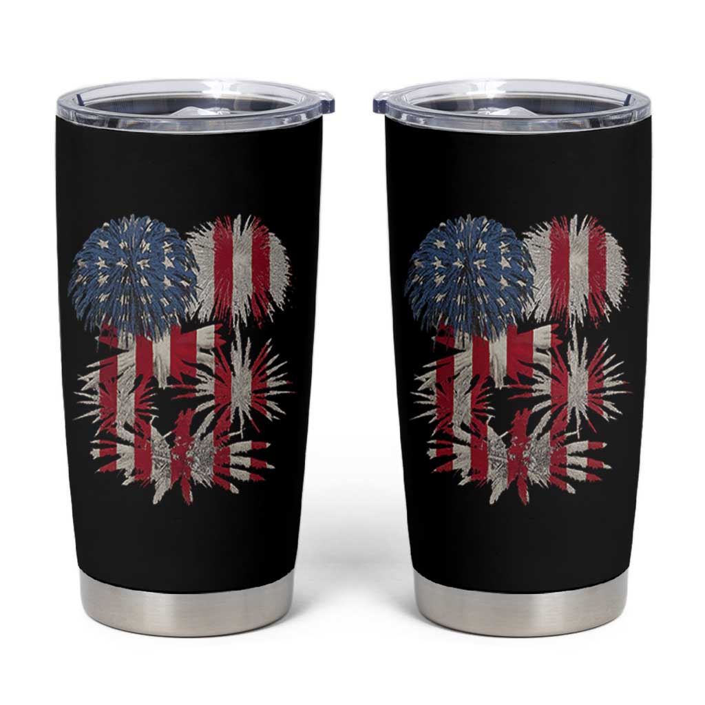 Funny American Fireworks Patriotic July 4th US Flag Tumbler Cup - Wonder Print Shop
