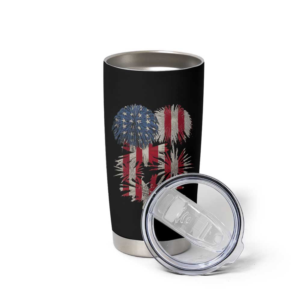 Funny American Fireworks Patriotic July 4th US Flag Tumbler Cup - Wonder Print Shop