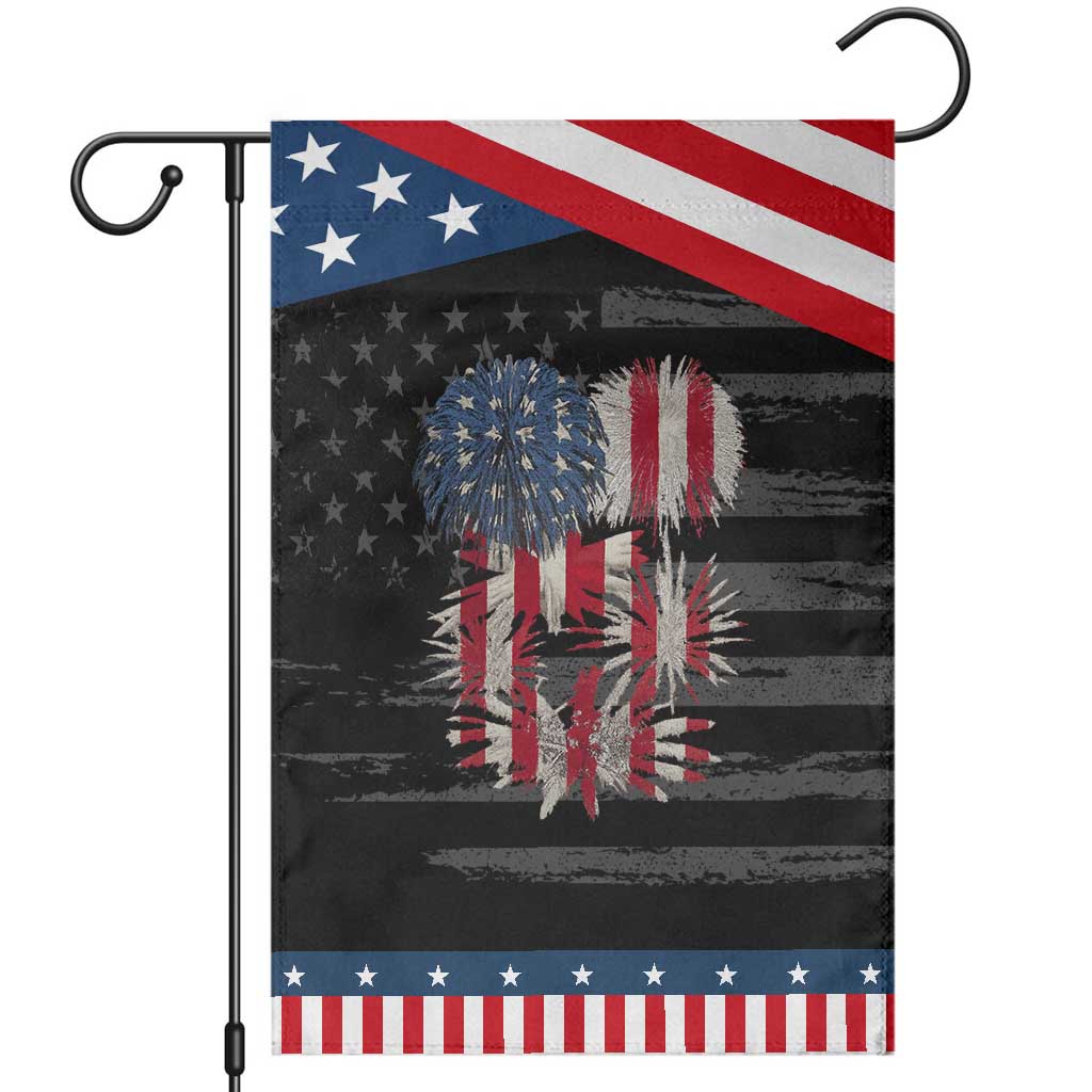 Funny American Fireworks Patriotic July 4th US Flag Garden Flag
