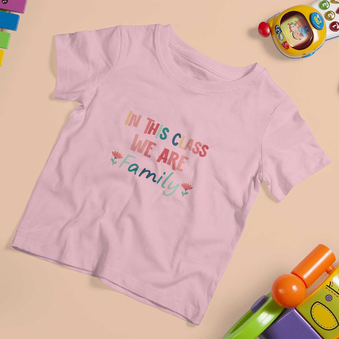 In This Class We Are Family T Shirt For Kid Teacher Student Back To School Flower - Wonder Print Shop