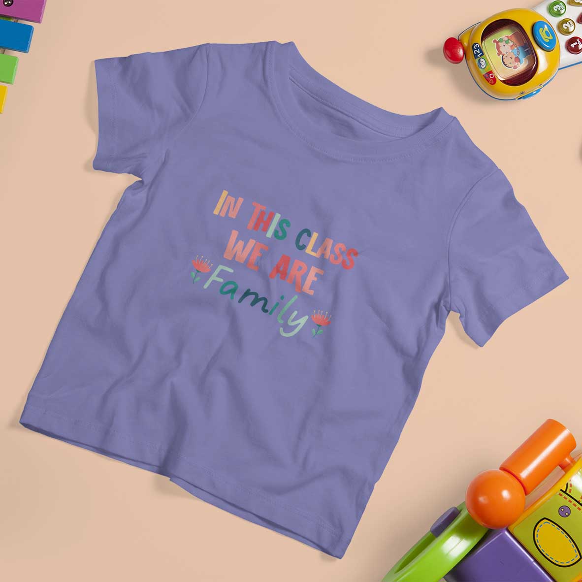 In This Class We Are Family T Shirt For Kid Teacher Student Back To School Flower - Wonder Print Shop