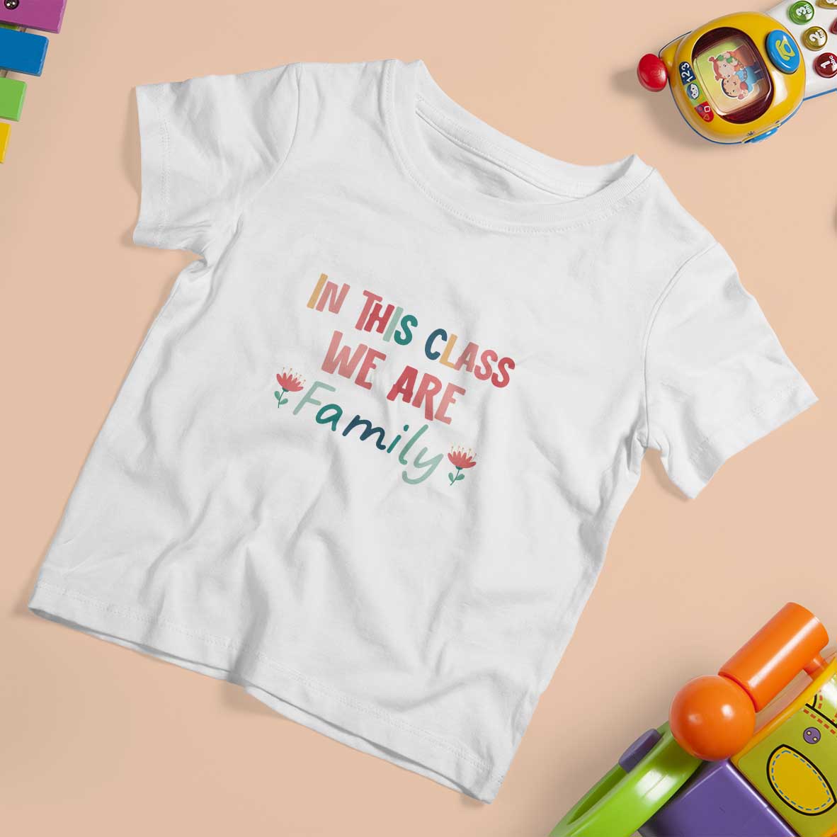 In This Class We Are Family T Shirt For Kid Teacher Student Back To School Flower - Wonder Print Shop