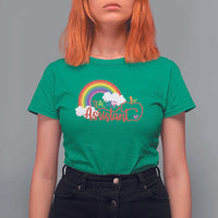 Teacher Assistant T Shirt For Women Back To School Rainbow Apple Cloud - Wonder Print Shop