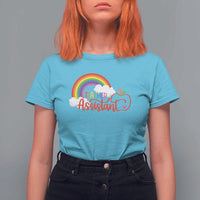 Teacher Assistant T Shirt For Women Back To School Rainbow Apple Cloud - Wonder Print Shop