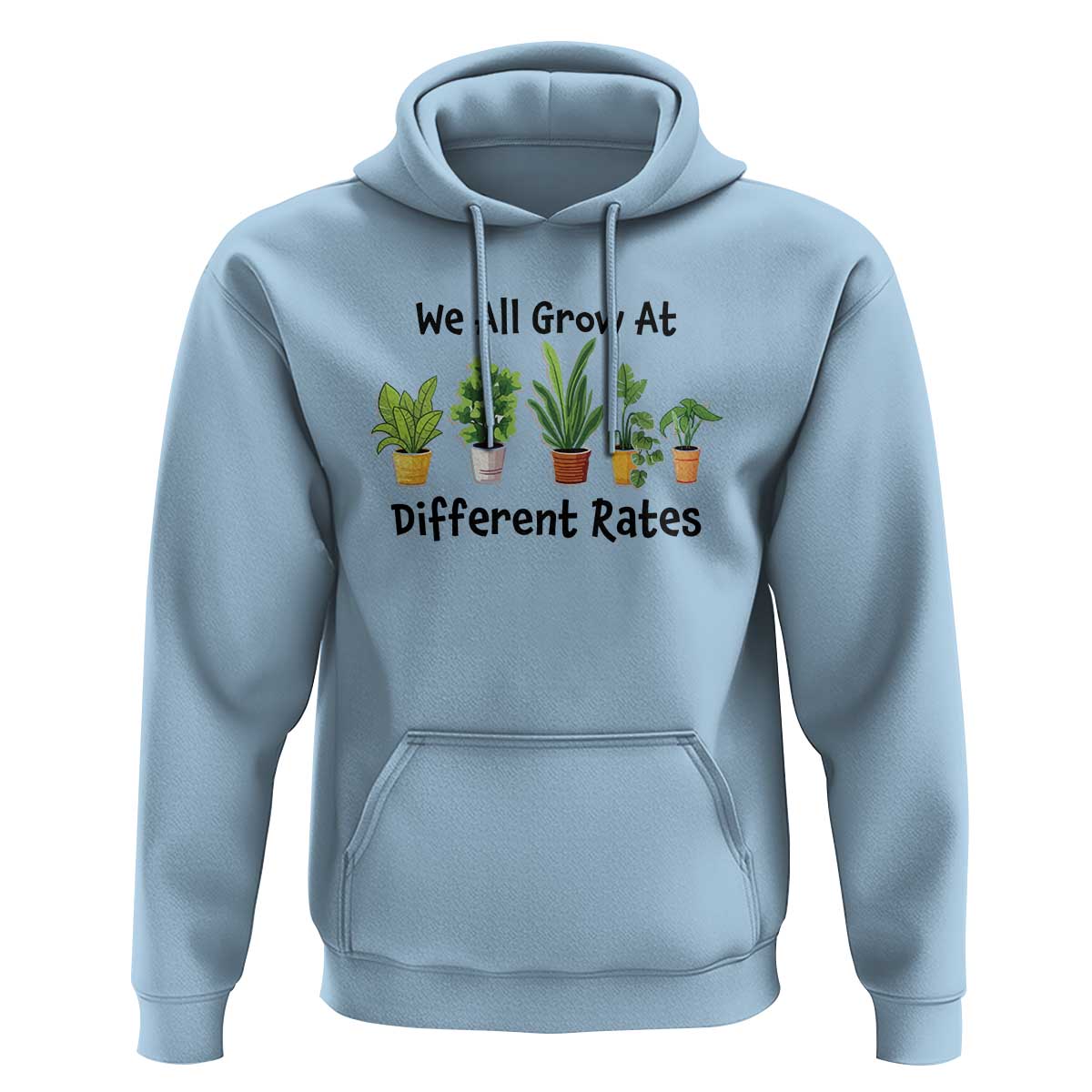 Special Education Teacher Hoodie We All Grow At Different Rates Plants - Wonder Print Shop