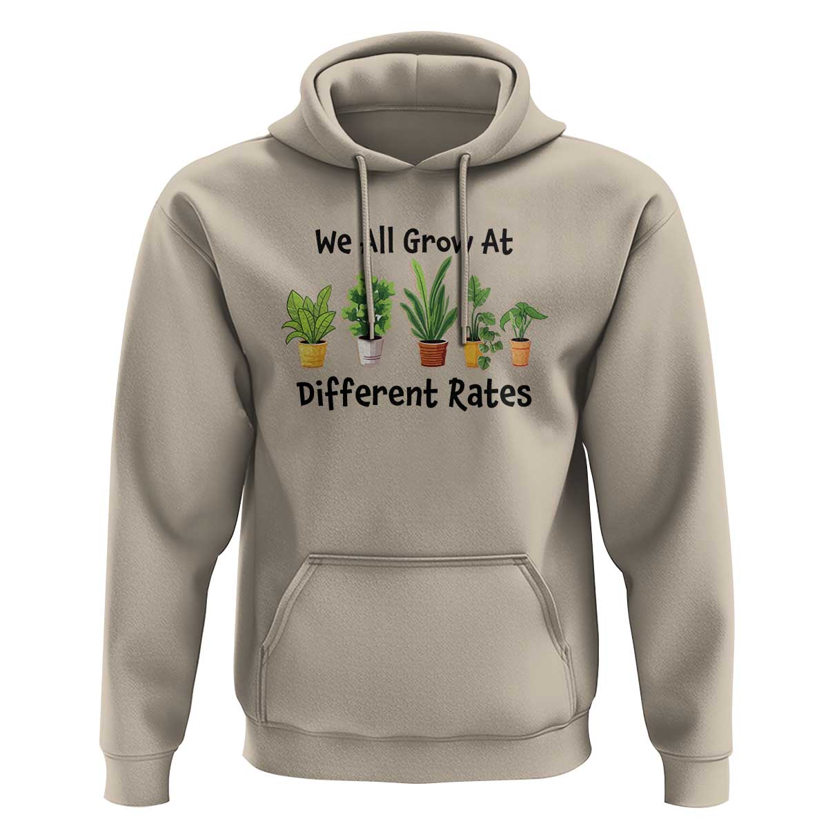 Special Education Teacher Hoodie We All Grow At Different Rates Plants - Wonder Print Shop