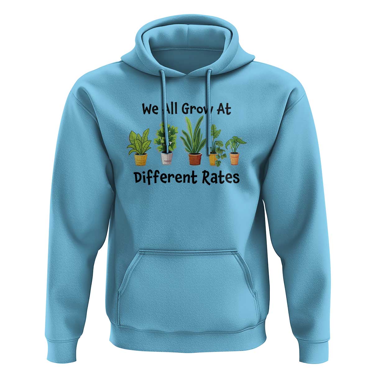 Special Education Teacher Hoodie We All Grow At Different Rates Plants - Wonder Print Shop