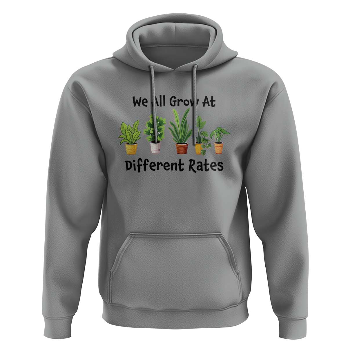 Special Education Teacher Hoodie We All Grow At Different Rates Plants - Wonder Print Shop