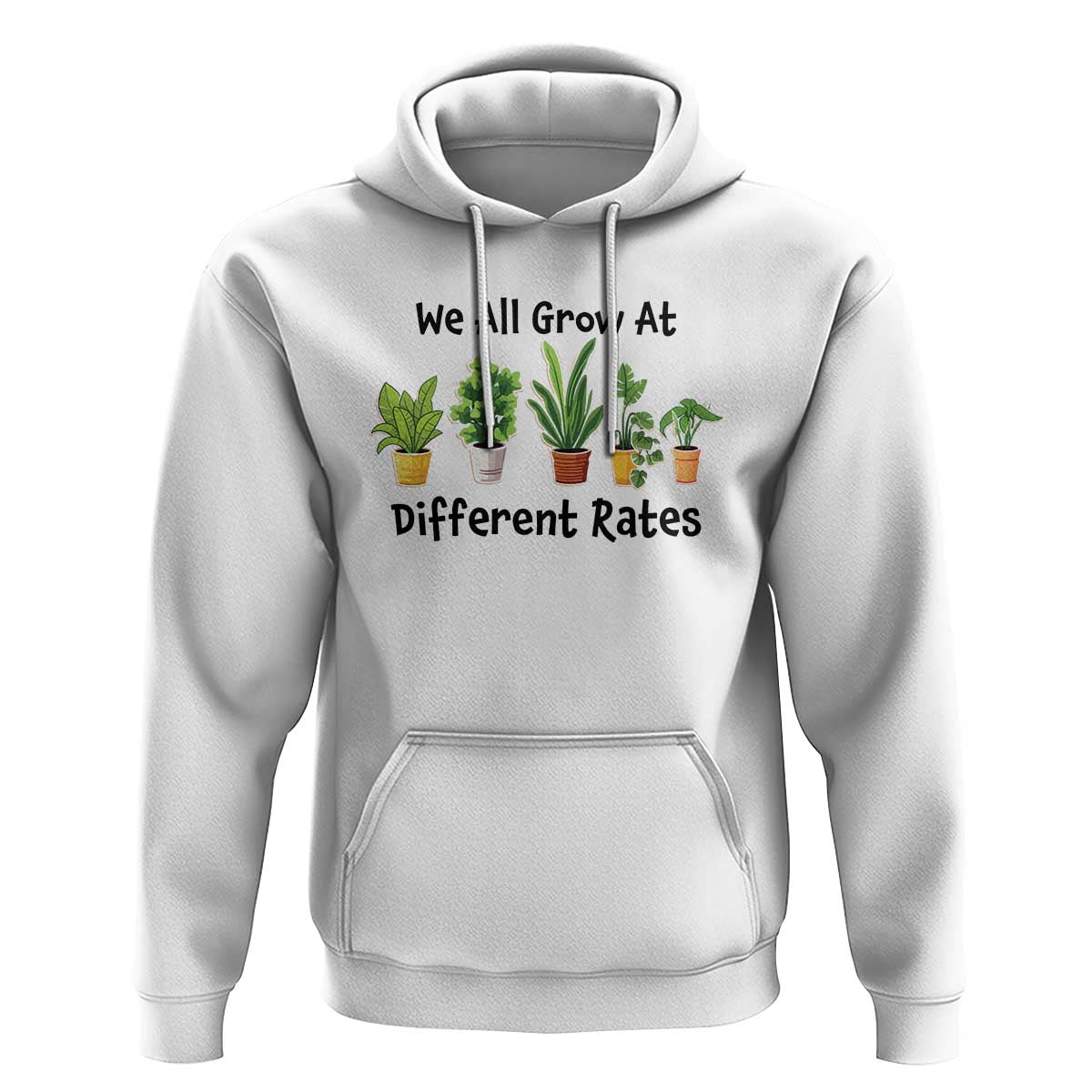 Special Education Teacher Hoodie We All Grow At Different Rates Plants - Wonder Print Shop