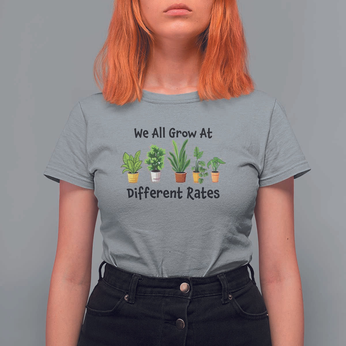 Special Education Teacher T Shirt For Women We All Grow At Different Rates Plants - Wonder Print Shop