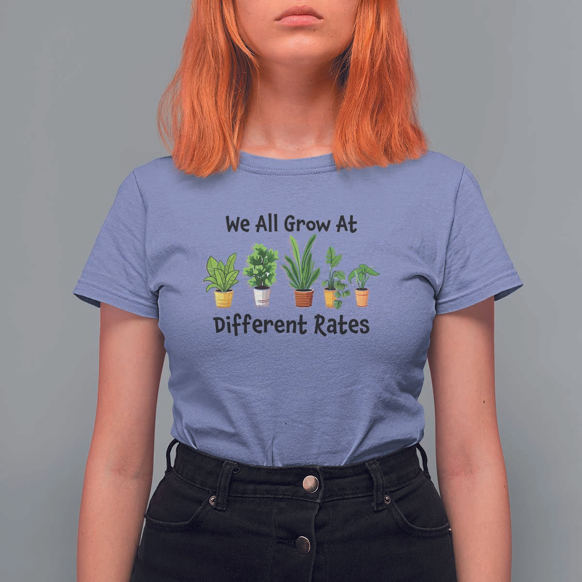 Special Education Teacher T Shirt For Women We All Grow At Different Rates Plants - Wonder Print Shop