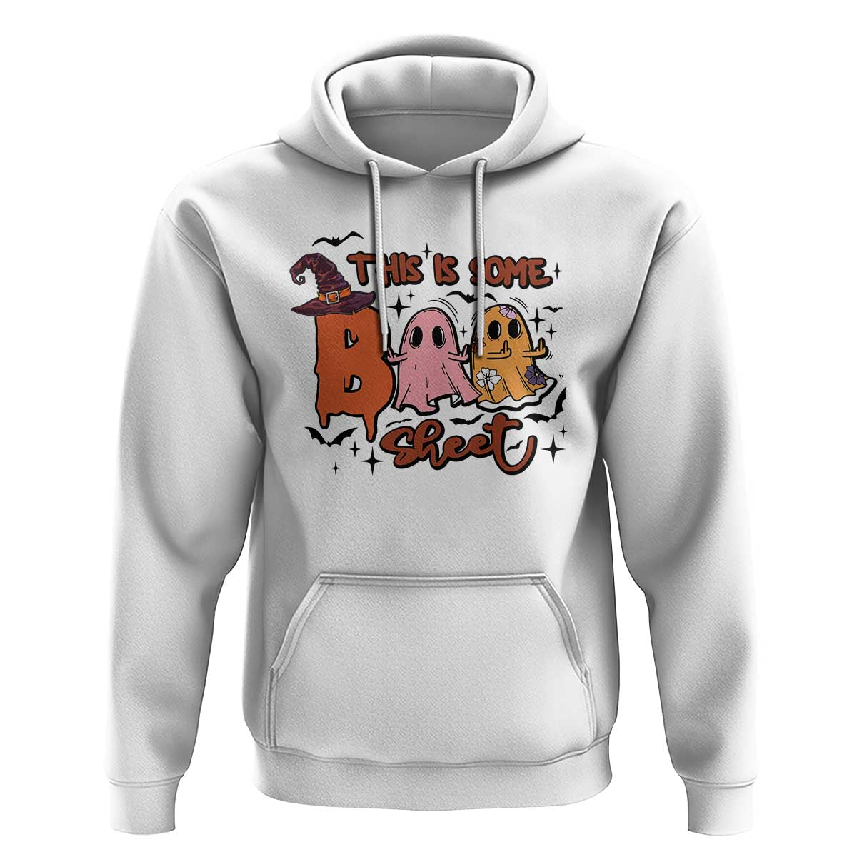 Funny This Is Some Boo Sheet Hoodie Halloween Ghost Witch Hat - Wonder Print Shop