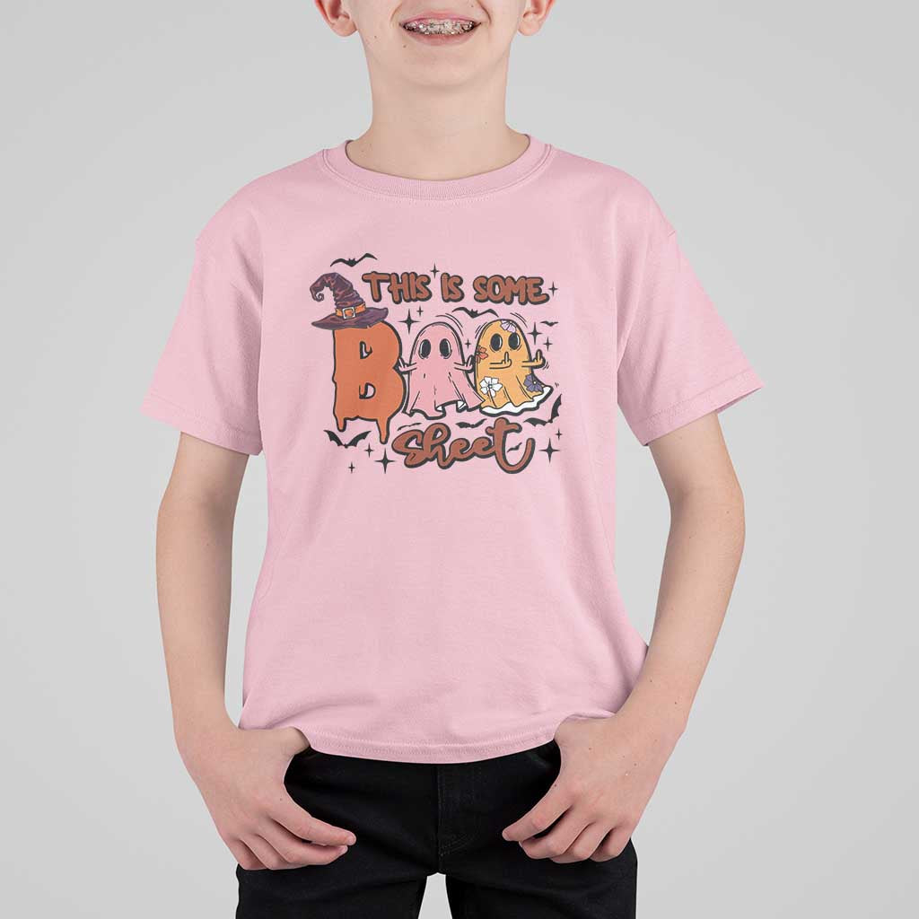Funny This Is Some Boo Sheet T Shirt For Kid Halloween Ghost Witch Hat - Wonder Print Shop