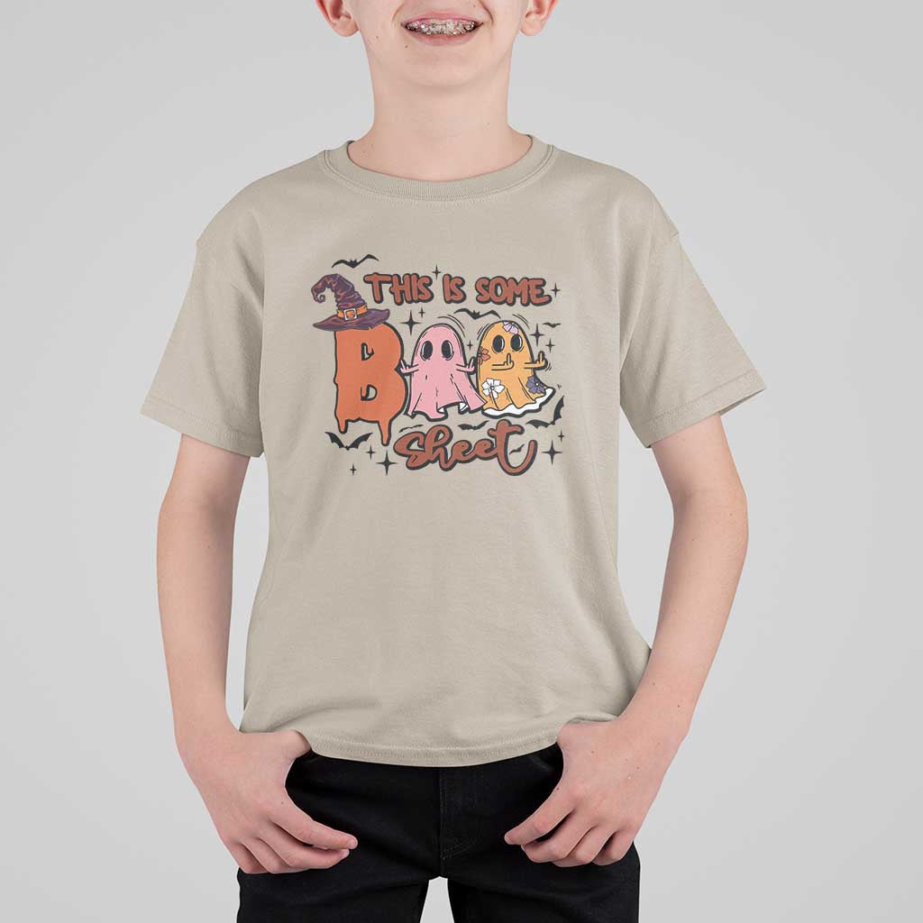 Funny This Is Some Boo Sheet T Shirt For Kid Halloween Ghost Witch Hat - Wonder Print Shop