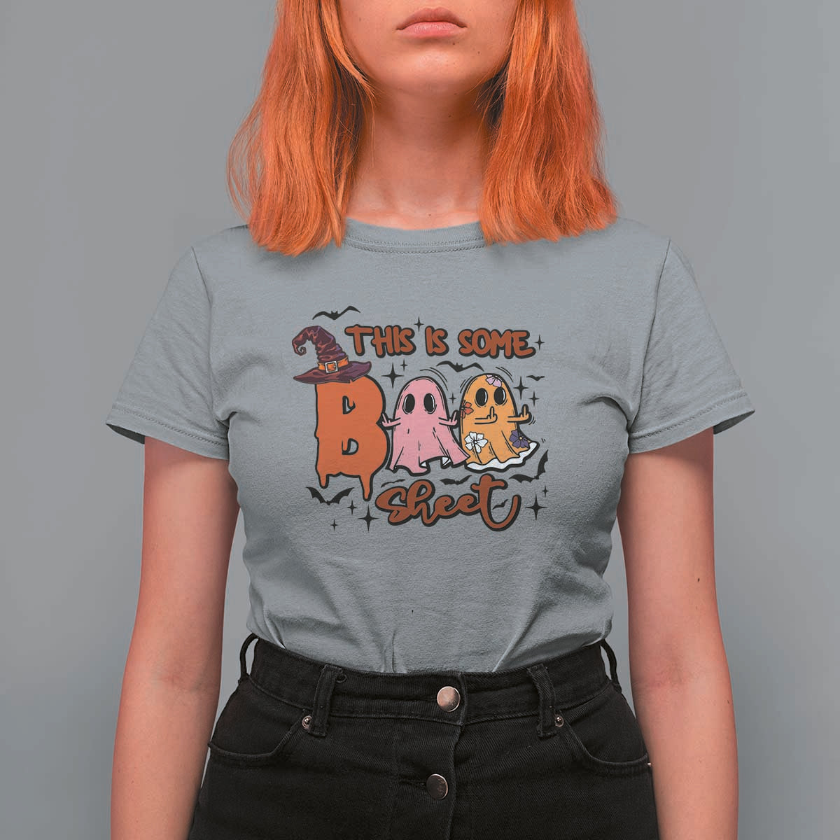 Funny This Is Some Boo Sheet T Shirt For Women Halloween Ghost Witch Hat - Wonder Print Shop