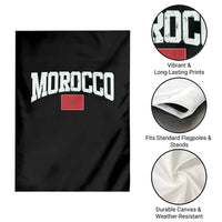 Morocco Football Throwback Design Vintage Moroccan Flag Jersey Style Garden Flag