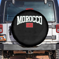 Morocco Football Throwback Design Vintage Moroccan Flag Jersey Style Spare Tire Cover