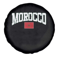 Morocco Football Throwback Design Vintage Moroccan Flag Jersey Style Spare Tire Cover