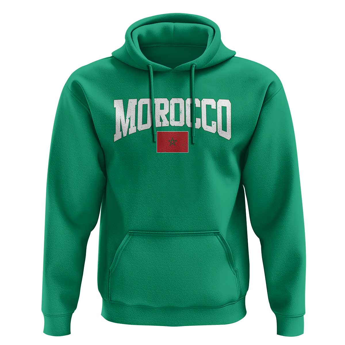 Morocco Football Throwback Design Vintage Moroccan Flag Jersey Style Hoodie