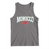 Morocco Football Throwback Design Vintage Moroccan Flag Jersey Style Tank Top