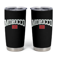 Morocco Football Throwback Design Vintage Moroccan Flag Jersey Style Tumbler Cup