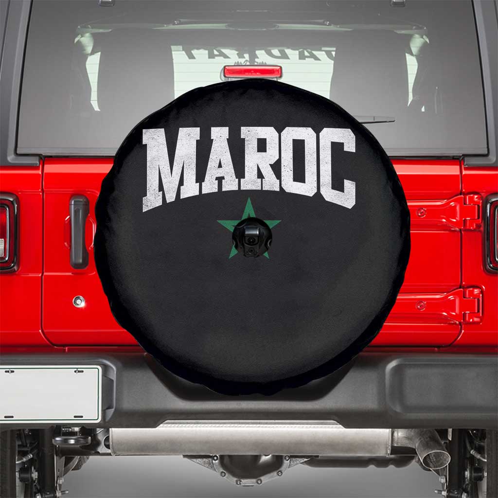 Morocco Maroc Pride Spare Tire Cover Moroccan Heritage Vintage Green Star