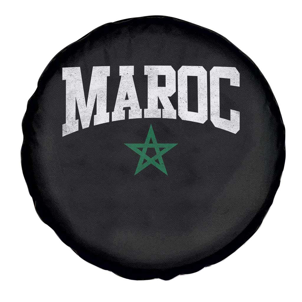 Morocco Maroc Pride Spare Tire Cover Moroccan Heritage Vintage Green Star