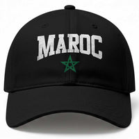 Morocco Maroc Pride Baseball Cap Moroccan Heritage Vintage Green Star