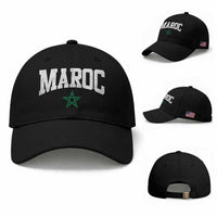 Morocco Maroc Pride Baseball Cap Moroccan Heritage Vintage Green Star